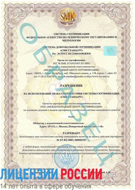 Образец разрешение Волоколамск Сертификат ISO/TS 16949